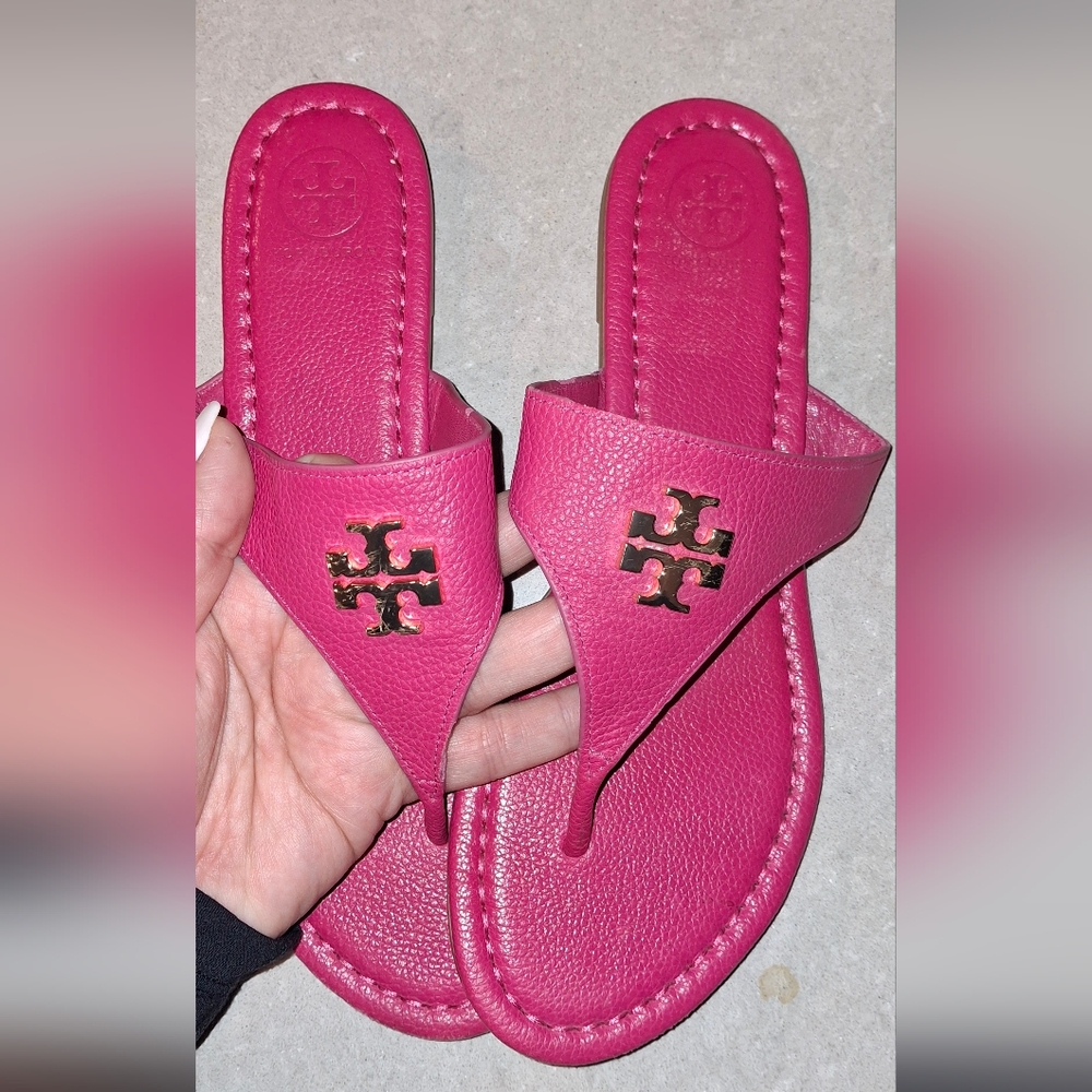 Tory Burch Fuchsia Thong Sandals